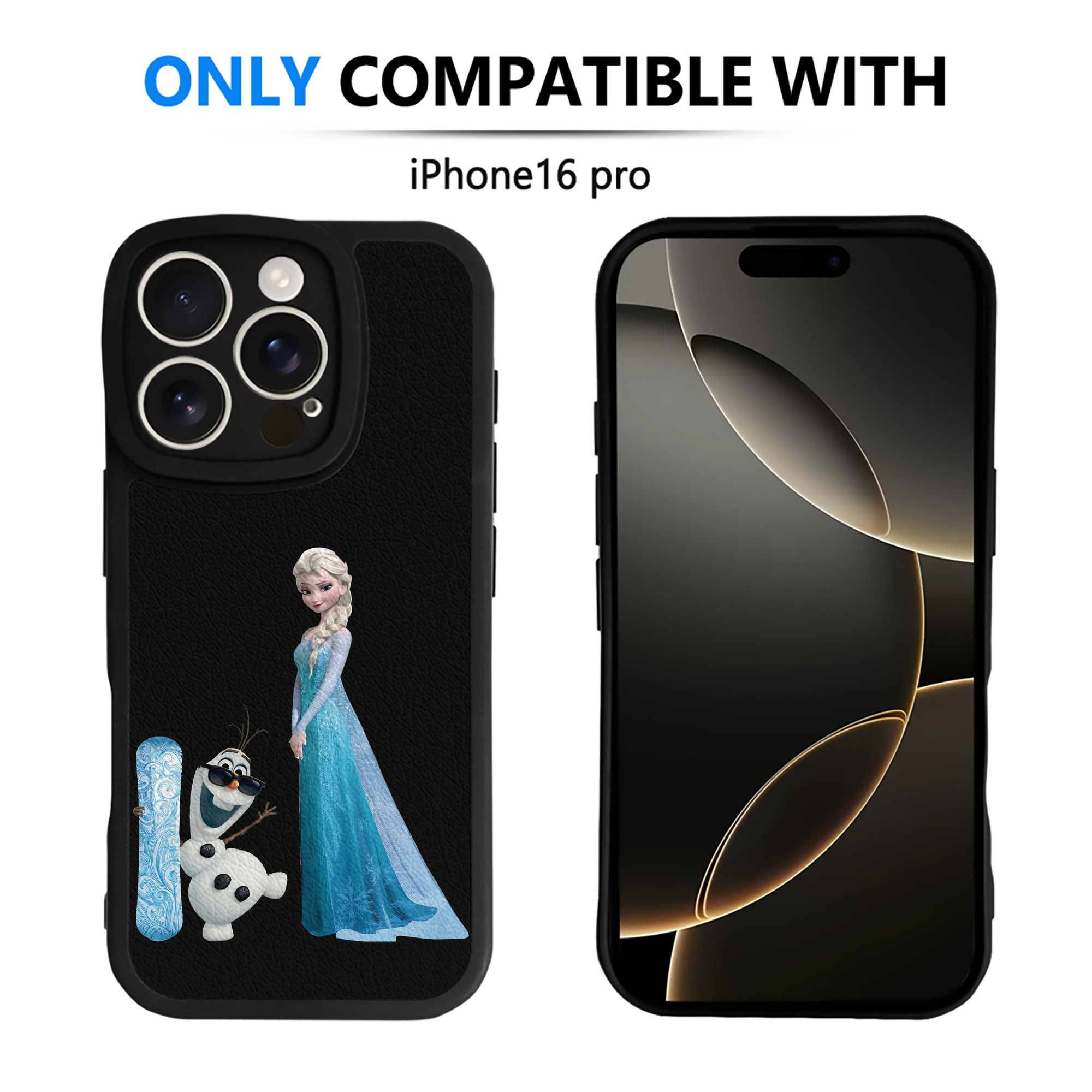 （画像用） アナと雪の女王 アンナ エルサ Frozen Anna Elsa 【iPhone 16シリーズ対応】シリコンスマホケース（レザー調） 材質：シリコン